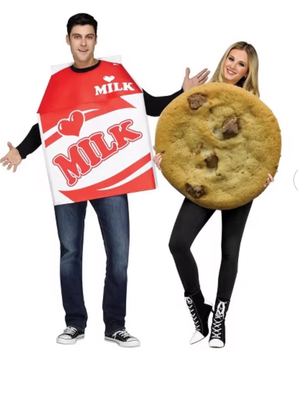 Couples Milk and Cookie Costume for Halloween.